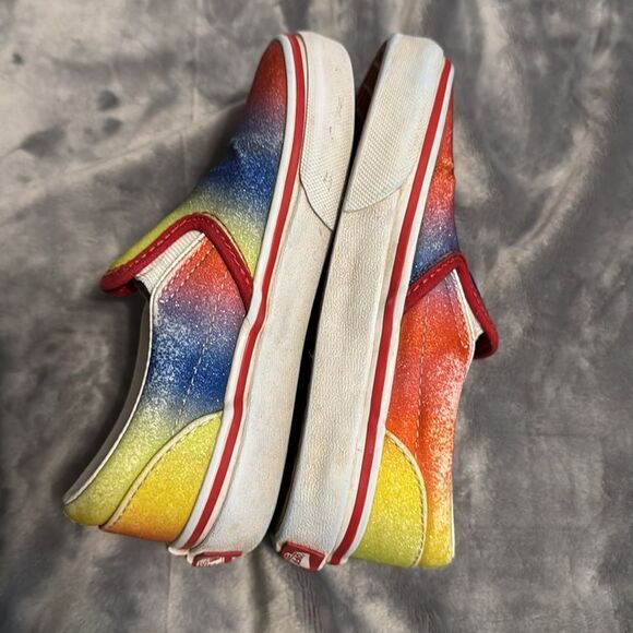 Vans Kids Slip-On Sneakers - Red, Blue, Yellow Blend - Picture 5 of 10